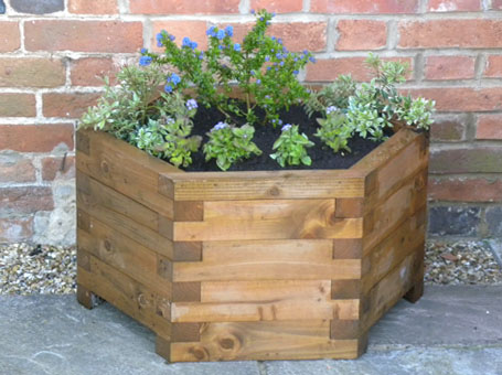 wooden planter
